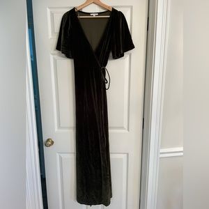 Meghan Velvet Wrap Maxi Dress